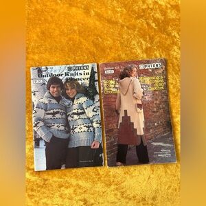 VINTAGE 70s Patons Knitting & Crochet Books